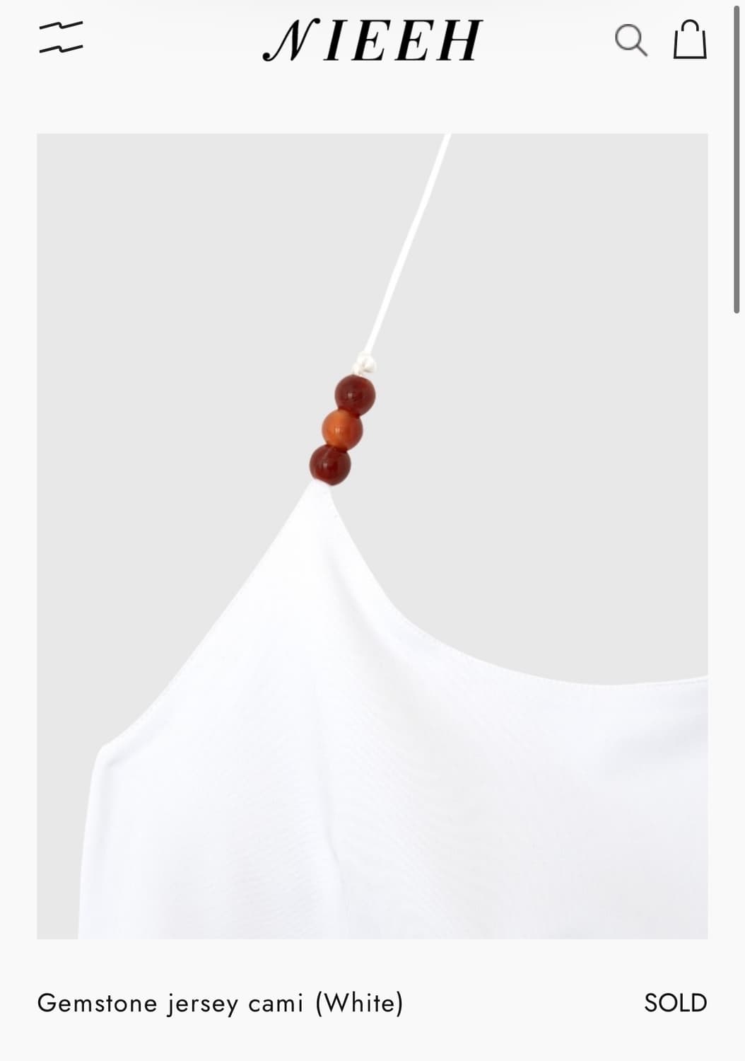 니히 Gemstone jersey cami (White) 상품이미지2