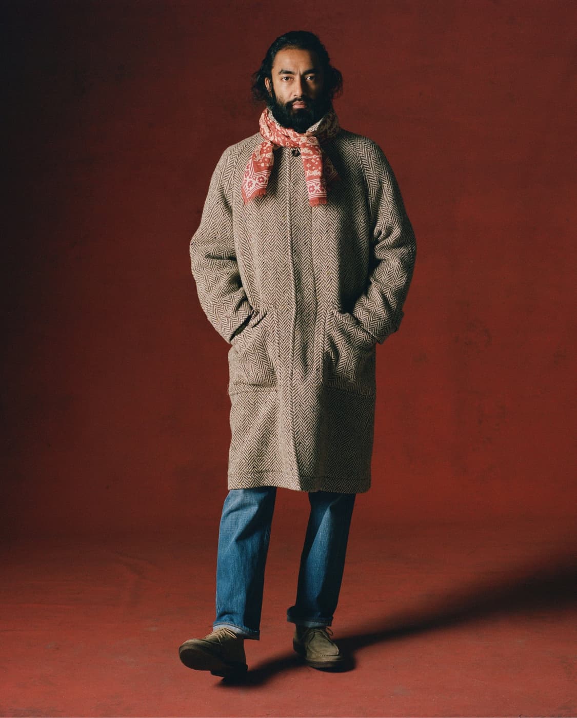 드레익스 24fw 타우페 헤링본 레글런 코트 38 상품이미지2