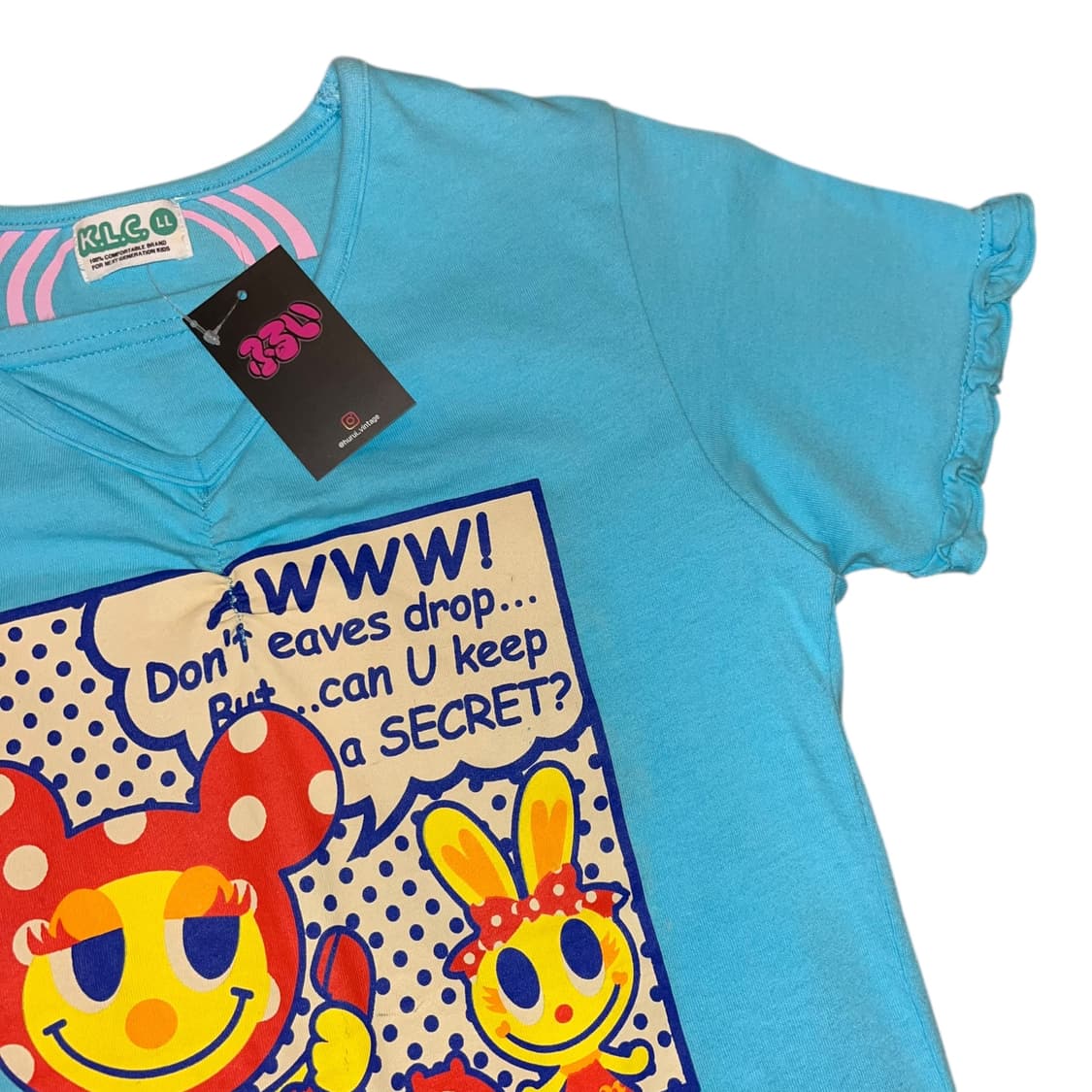 K.L.C. 케이엘씨 캐릭터 프린팅 반팔티 키치갸루y2k 상품이미지2