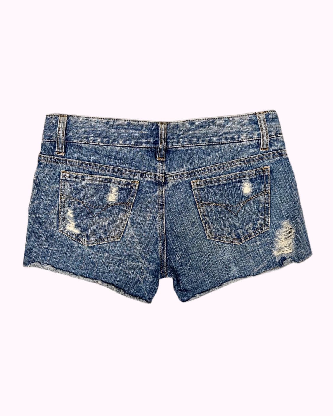 vintage washing damage denim shorts 상품이미지5