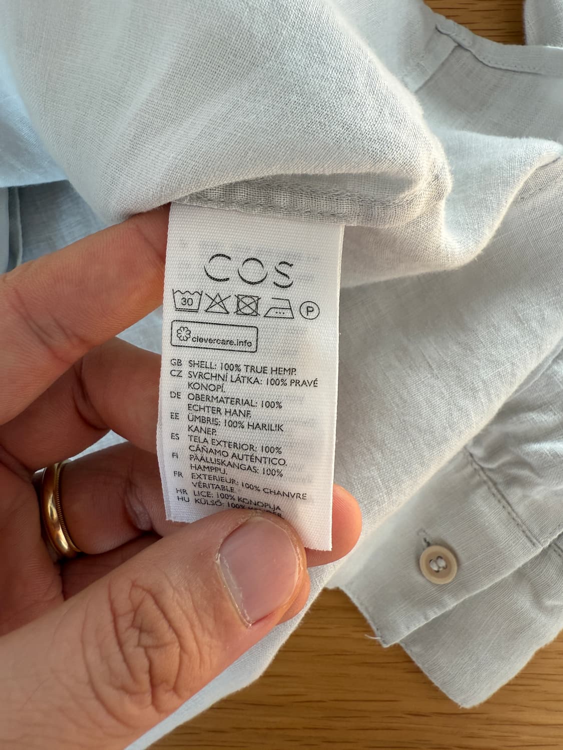 코스(COS) 린넨 오픈카라 셔츠 상품이미지7