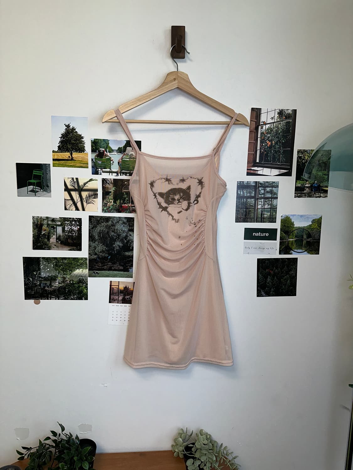Baby pink kitten shirring ops 상품이미지5