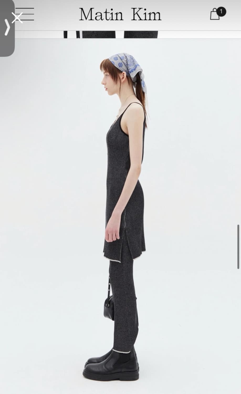 정가 30.6만 / 마뗑킴 니트 원피스 셋업 블랙 상품이미지3