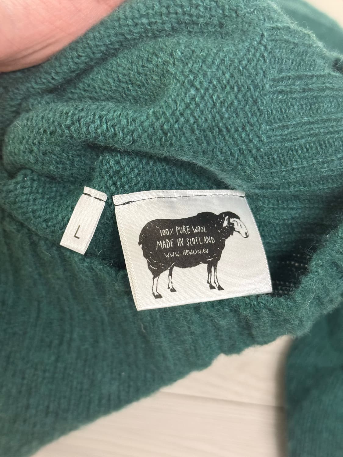 하울린 쉐기독 니트 그린 L 상품이미지2