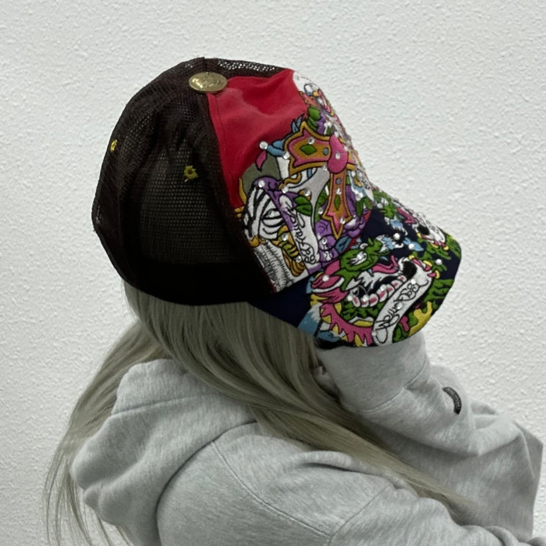 에드하디 타투 십자가 볼캡 상품이미지2