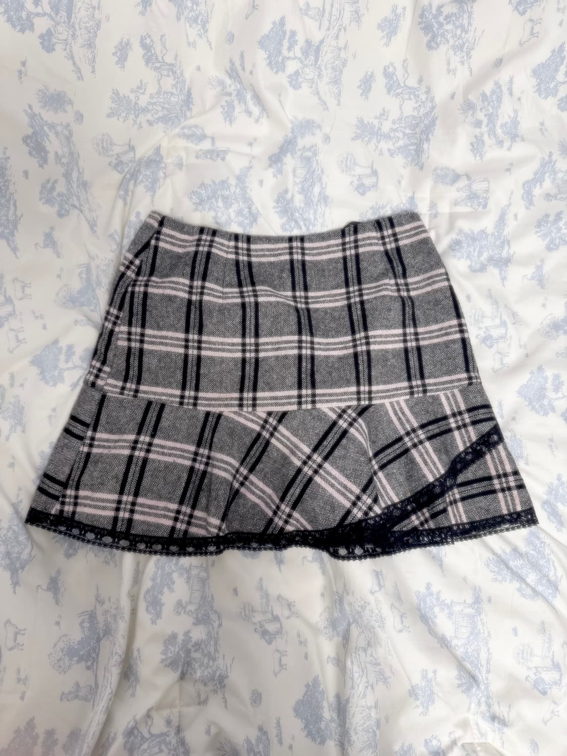 일본 빈티지 체크 치마 상품이미지1