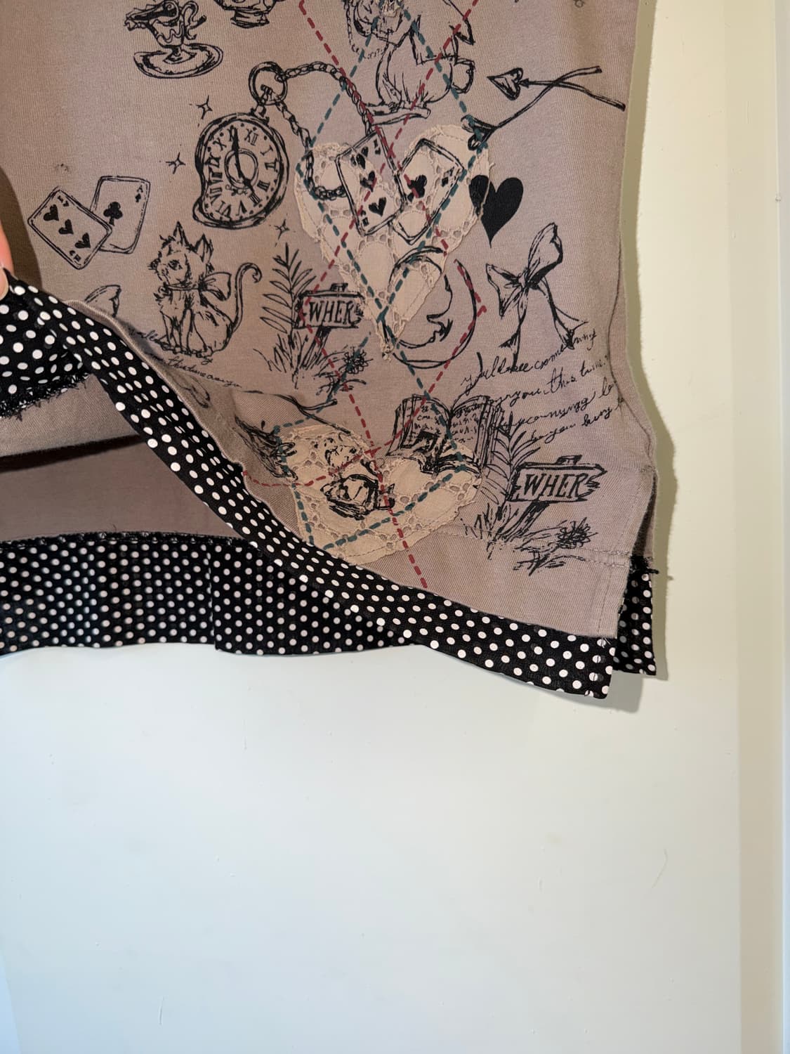 일본빈티지 scolar 하트 도트 반팔티 상품이미지7