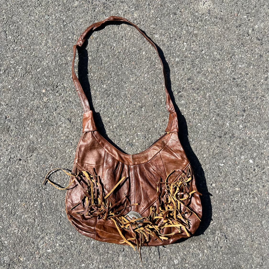 웨스턴 레더 프린지 백 상품이미지1