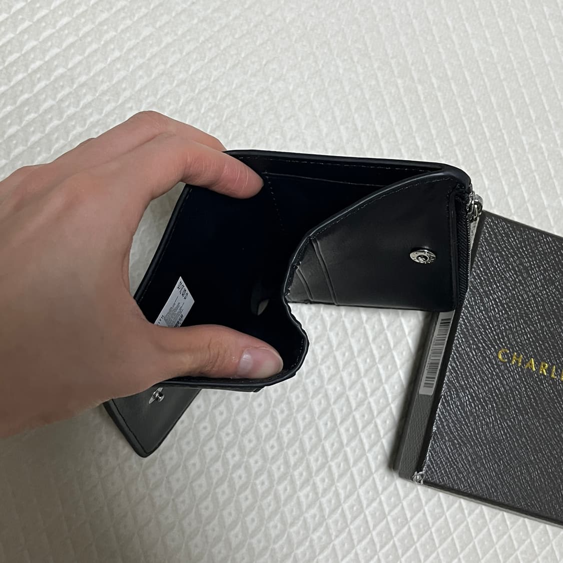 찰스앤키스 반지갑 블랙 상품이미지3