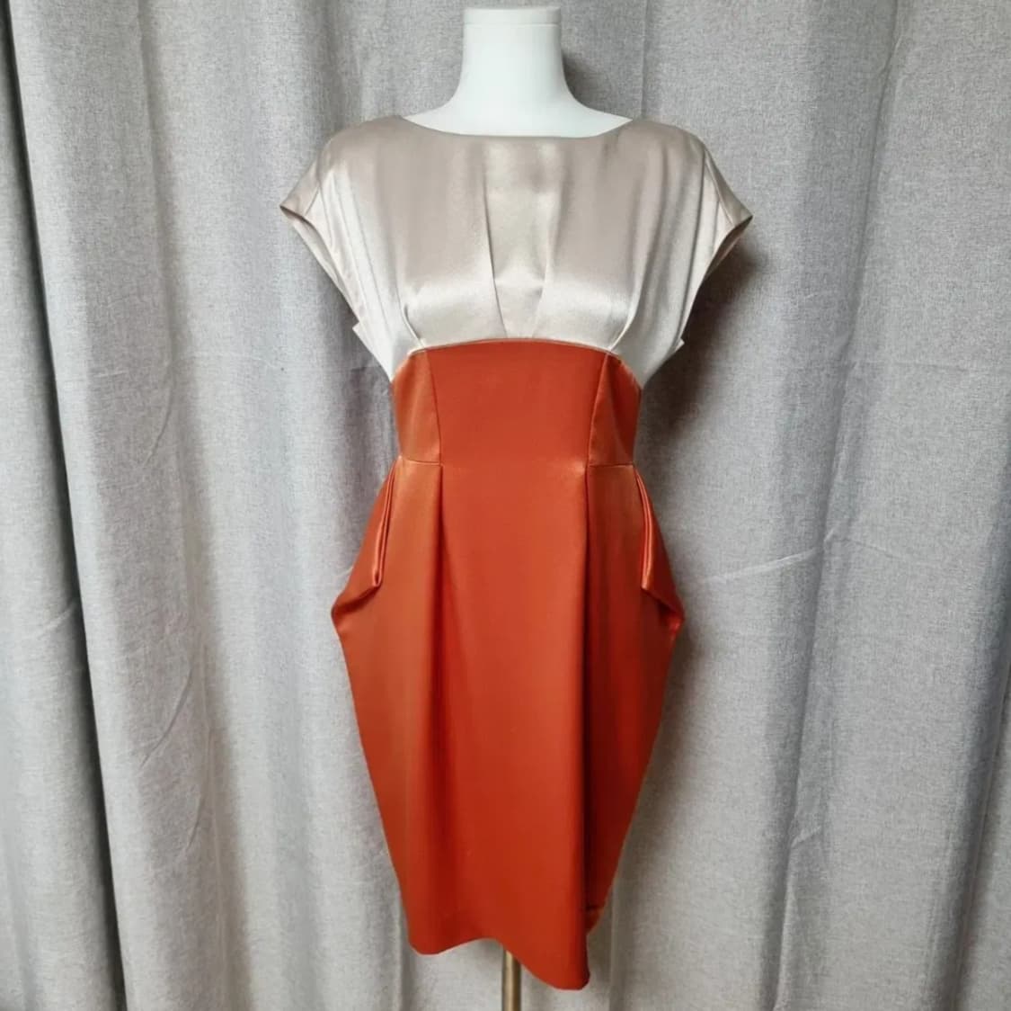 MINIMUM 미니멈 새틴 배색 고급 원피스 드레스 (55) 상품이미지1