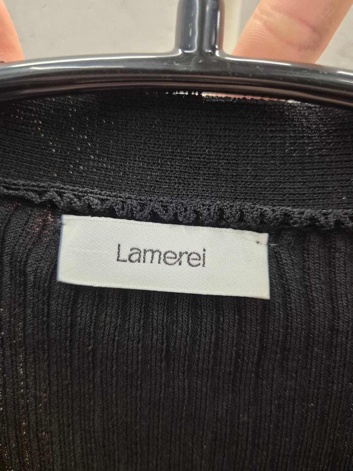 Lamerei 브이넥 가디건 블랙 Free 상품이미지4