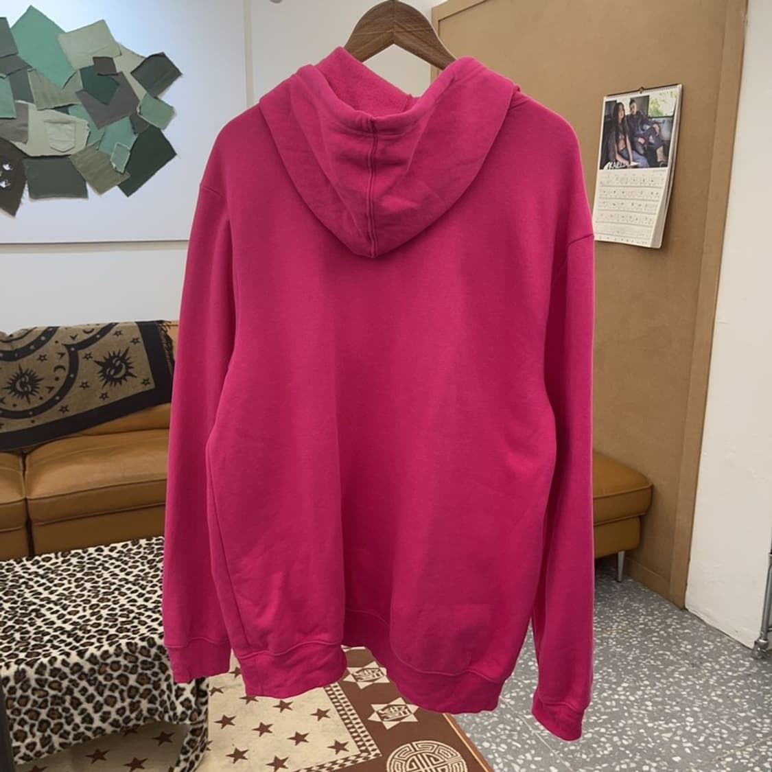 갭 레트로 Y2K 00's 대장급 핫핑크 빅로고 후드티 XL C09584 상품이미지4