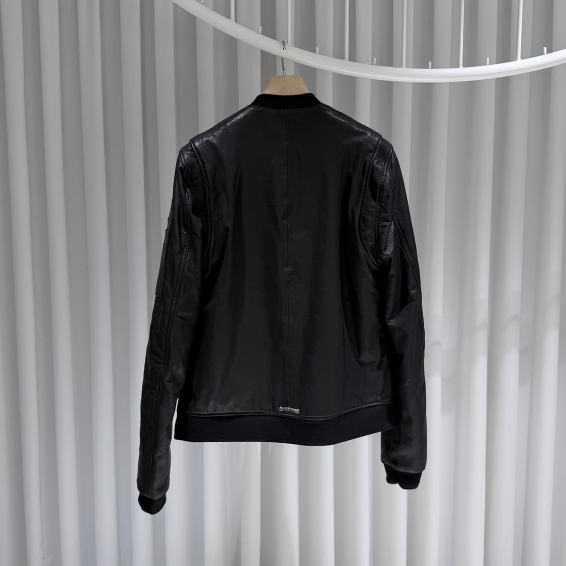 (A+/M) / 크롬하츠 블랙 실버 대거 레더 가죽 자켓 블랙 상품이미지5