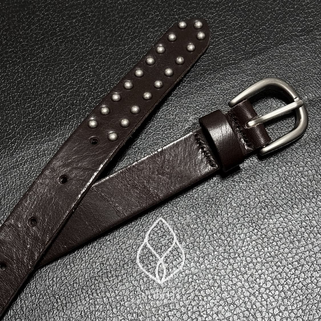 🌗 Stud vegetable belt / 스터드 베지터블 소가죽 벨트 상품이미지5