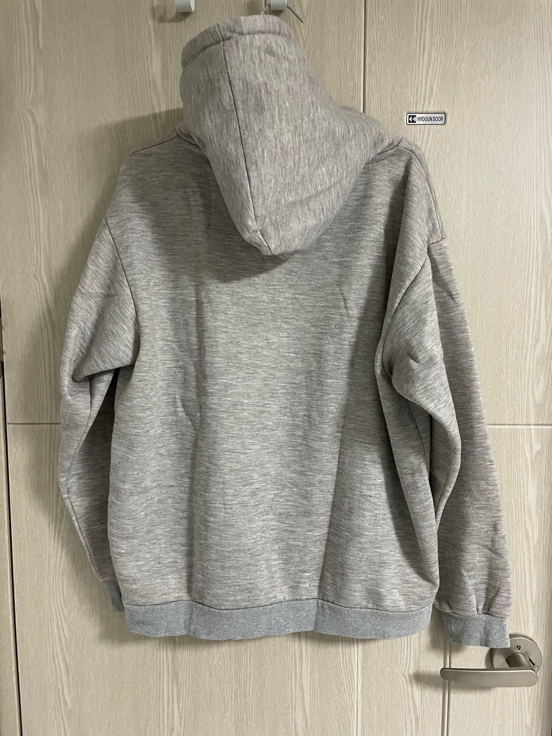 [L]그레이 기모 후드티 상품이미지2