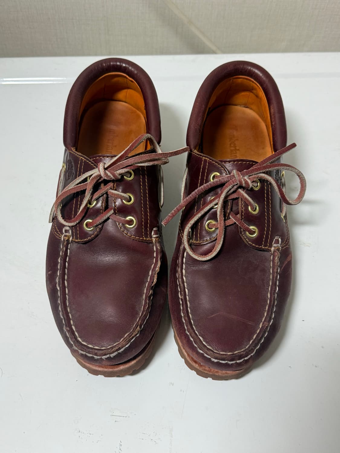 팀버랜드 보트슈즈 버건디 270 상품이미지3