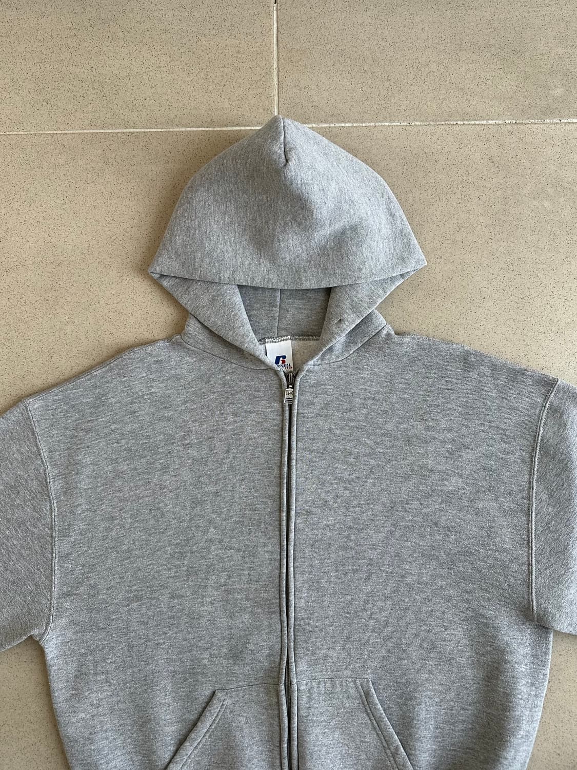 00s 빈티지 러셀 후드집업 그레이 L 상품이미지4