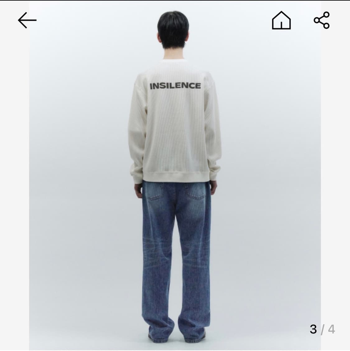 인사일런스 와플 롱슬리브 아이보리 상품이미지2