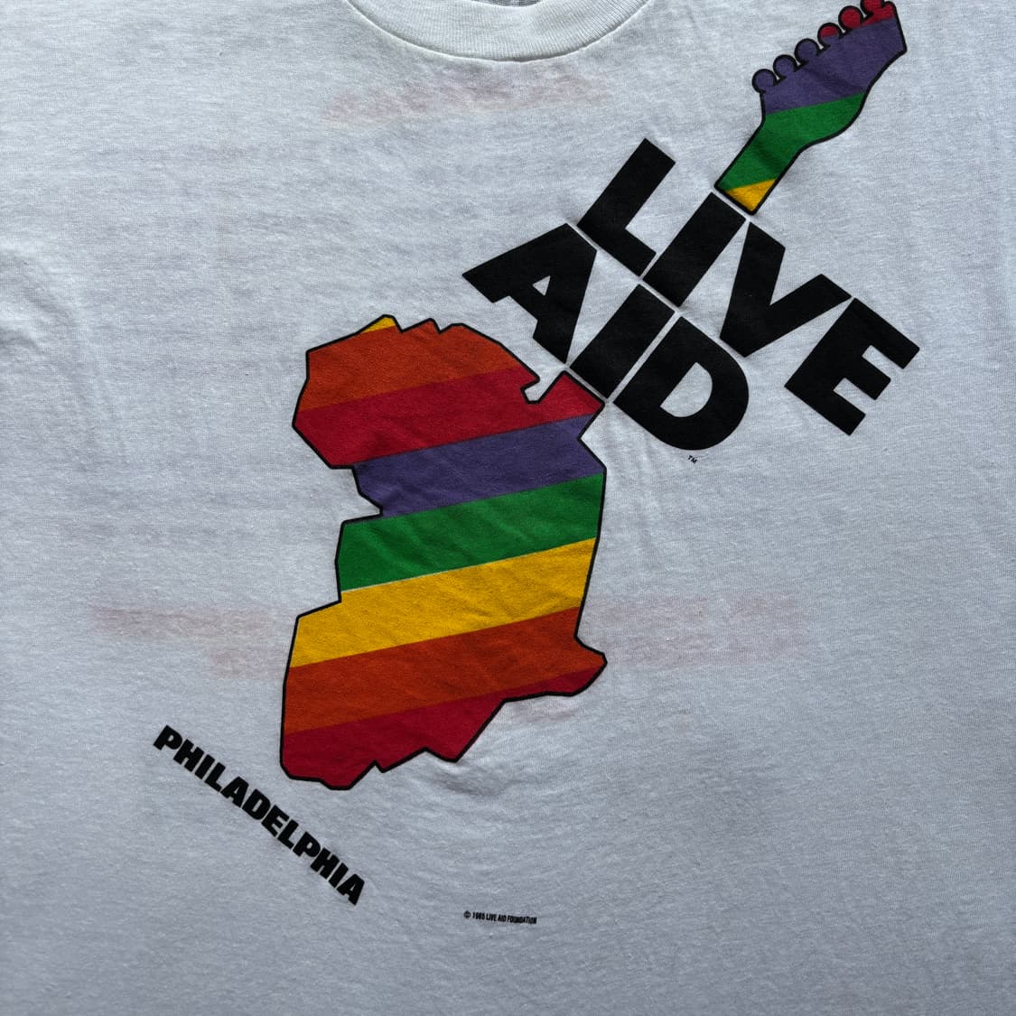 80s 빈티지 live aid 티셔츠 XL 상품이미지4