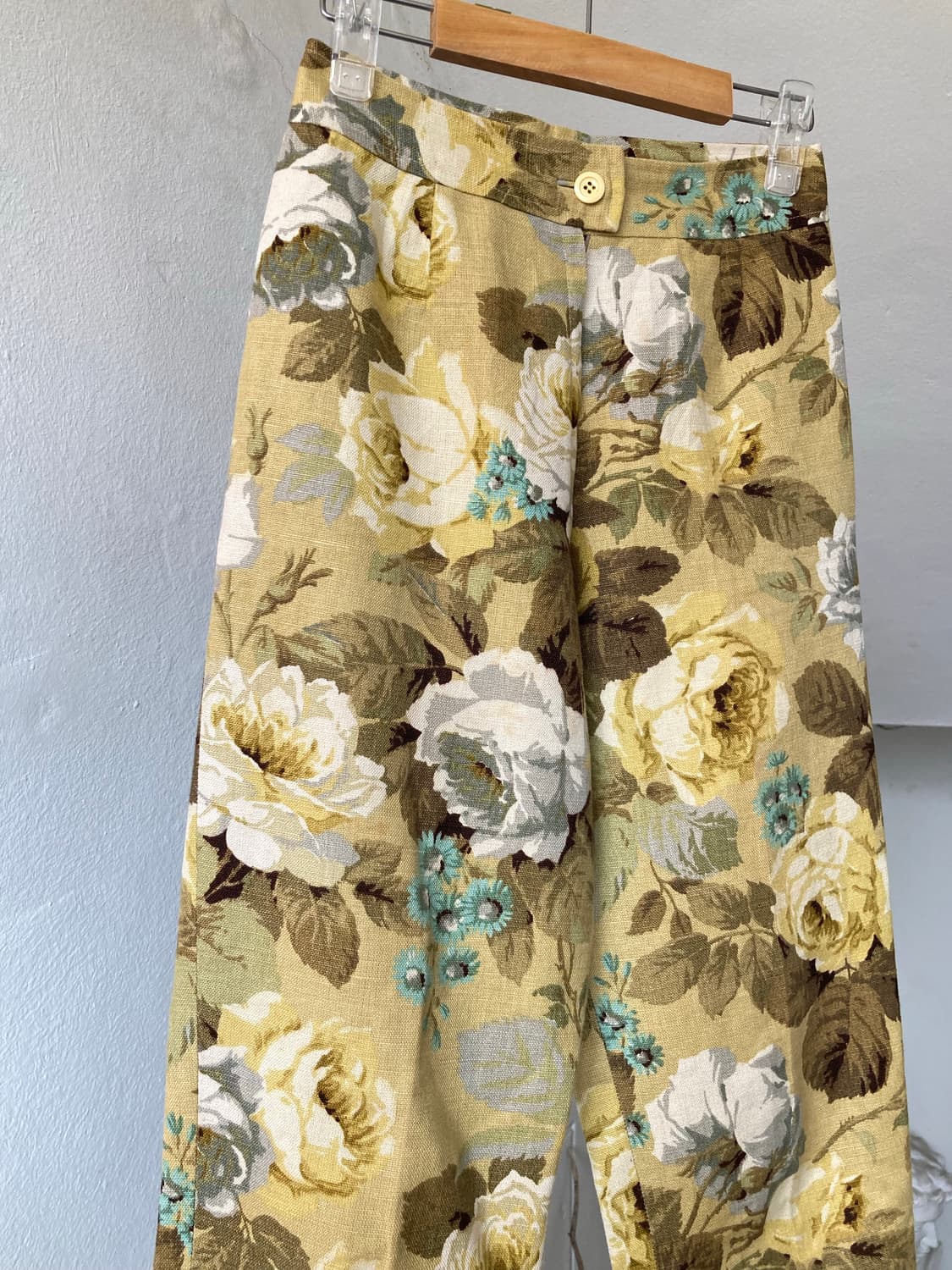 패턴 옥스퍼드 소재 하이웨스트 팬츠 상품이미지2