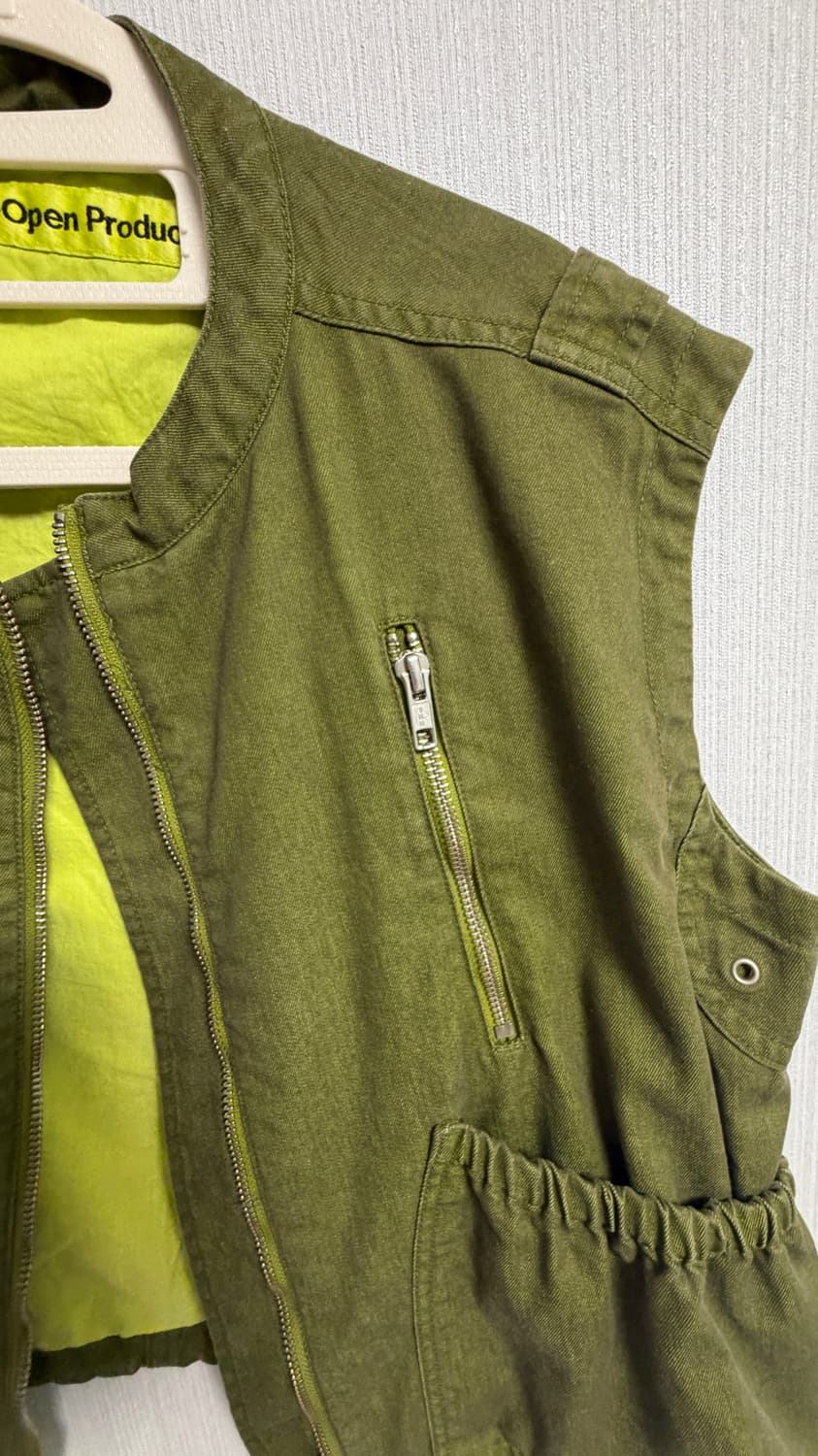 더오픈프로덕트 셔링 워크 베스트 카키 2사이즈 상품이미지6