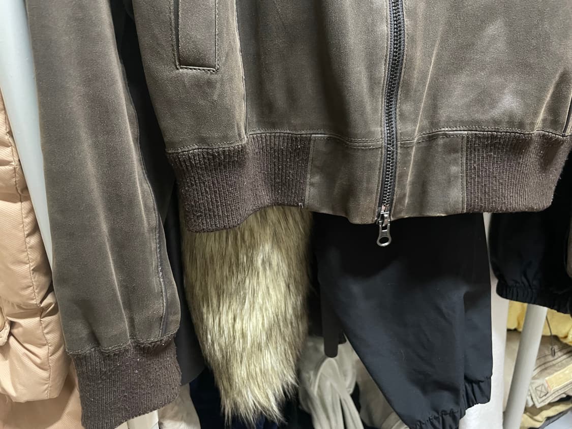 아캄 Piping Leather Blouson (Brown) 상품이미지6