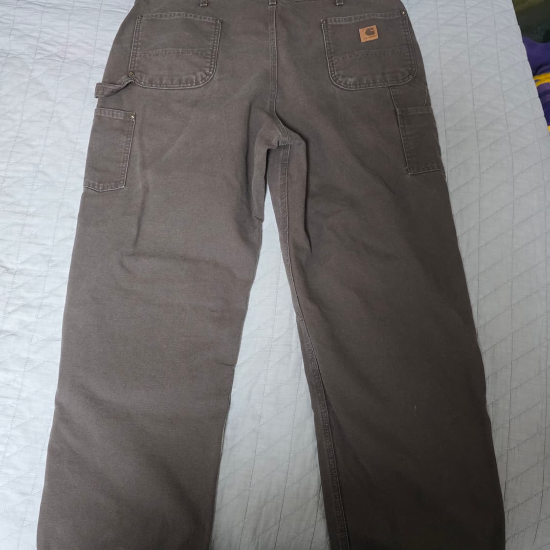 [42X32] 빈티지 칼하트 더블니 B136DKB 워크팬츠 페인트 DK3 상품이미지5