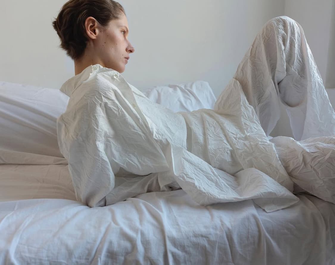 오라리 링클 워시드 FINX 트윌 스커트 화이트 1 상품이미지2