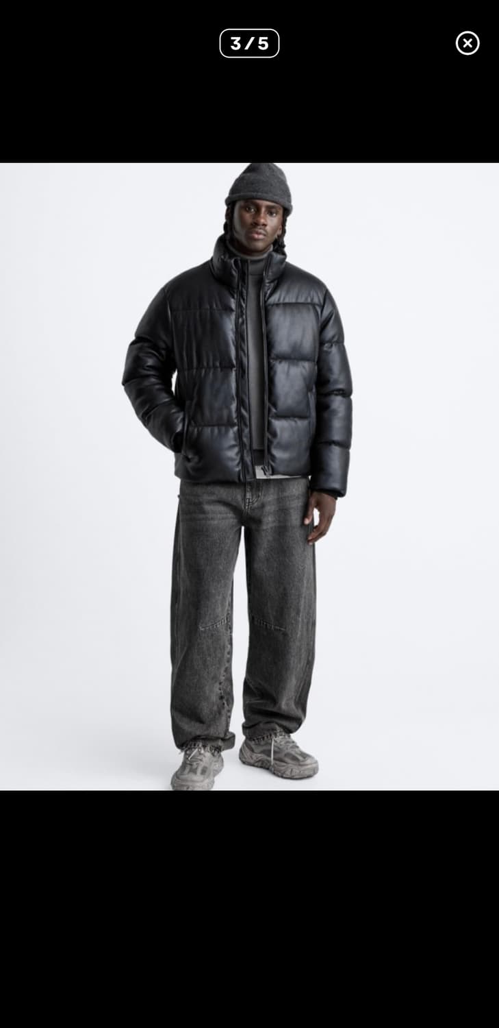 자라 페이크 레더 패딩 상품이미지2