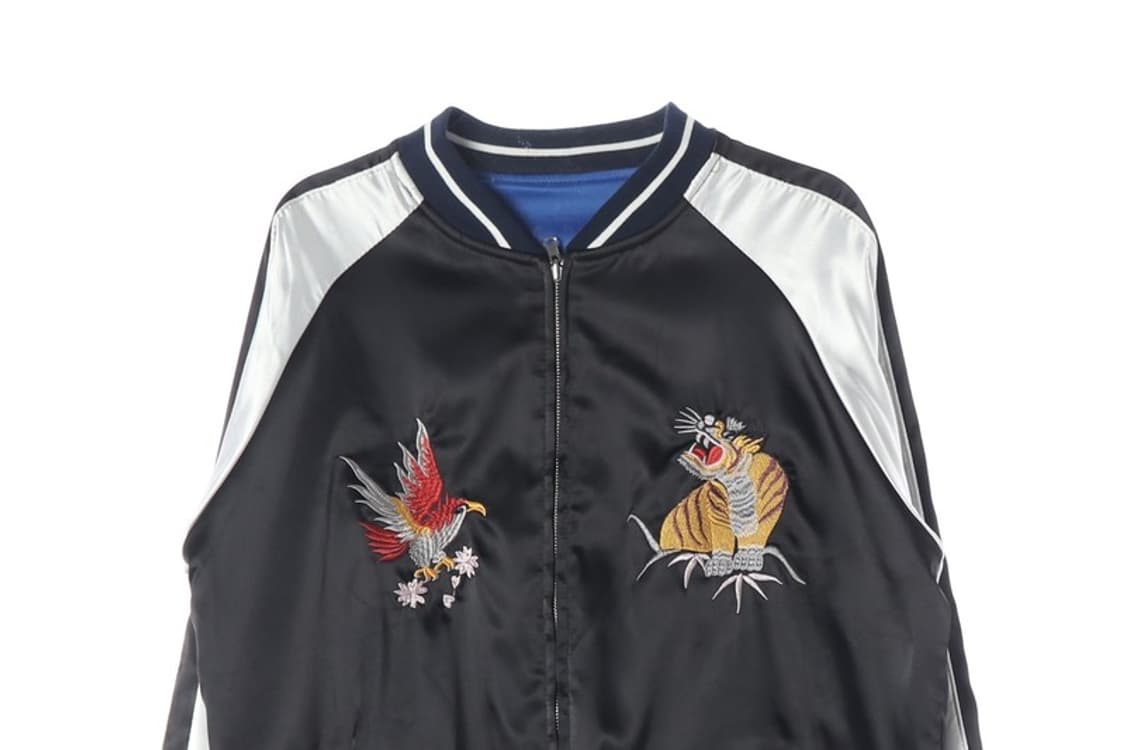 빈티지 리버시블 타이거 이글 자수 빈티지 스카잔 상품이미지5