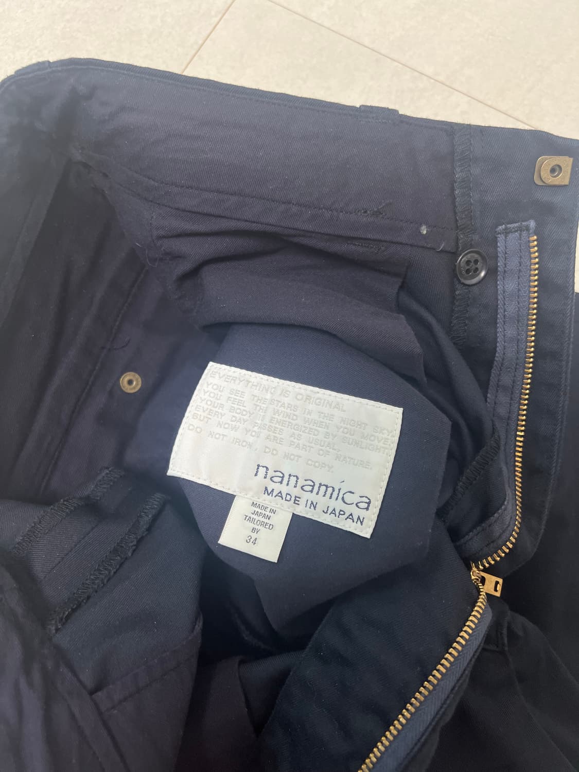 나나미카 스트레이트 치노 팬츠 네이비 34 상품이미지3