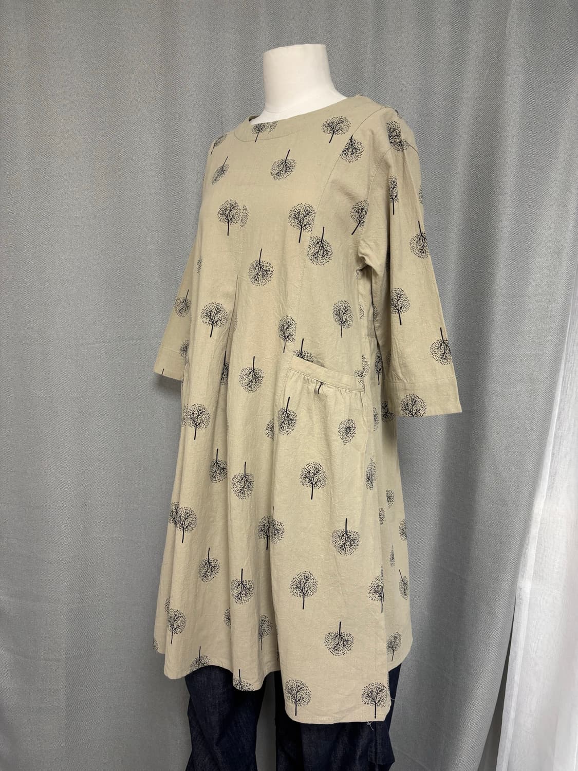 트리 패턴 빈티지 벌룬 원피스 상품이미지9