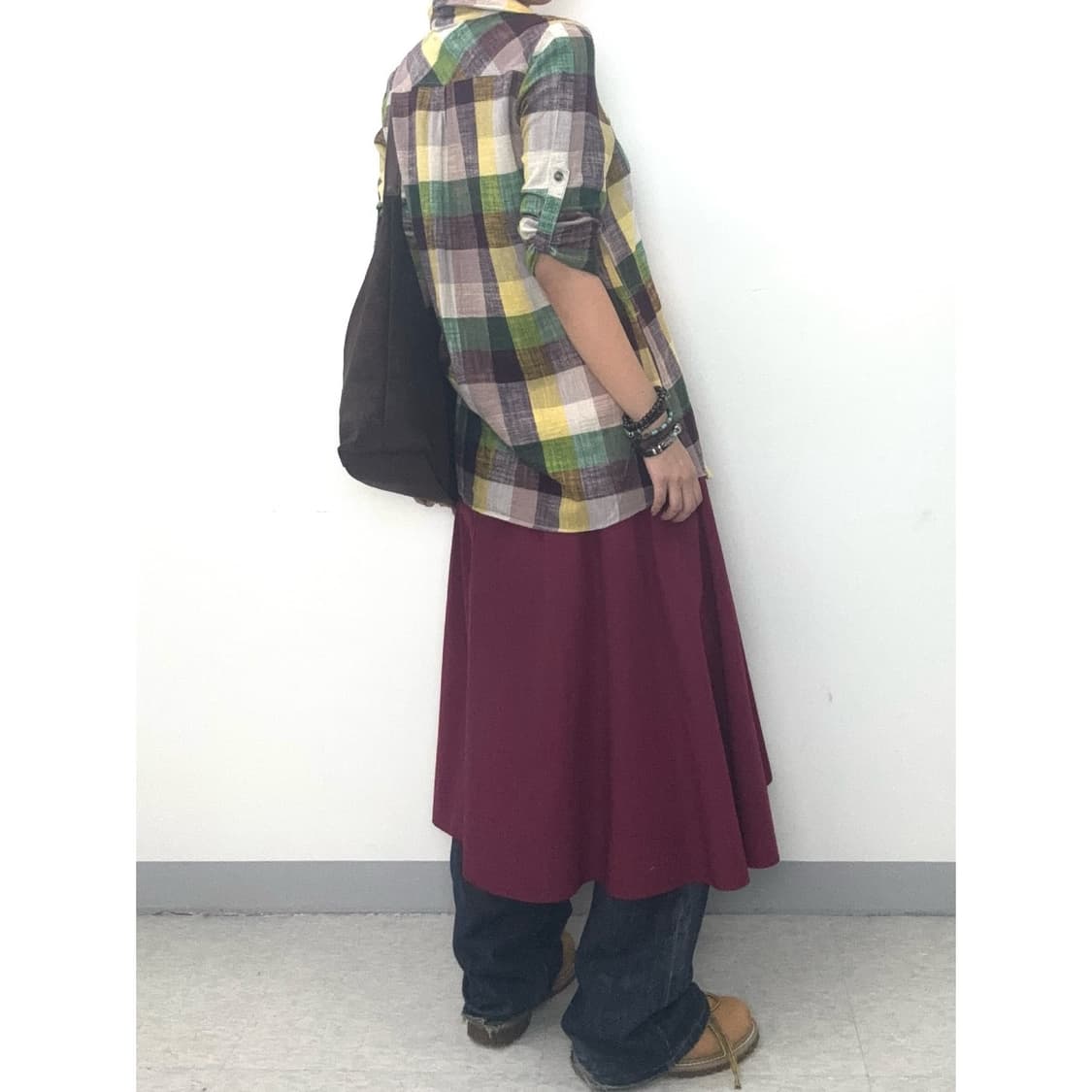 빈티지 체크 셔츠 원피스 상품이미지4
