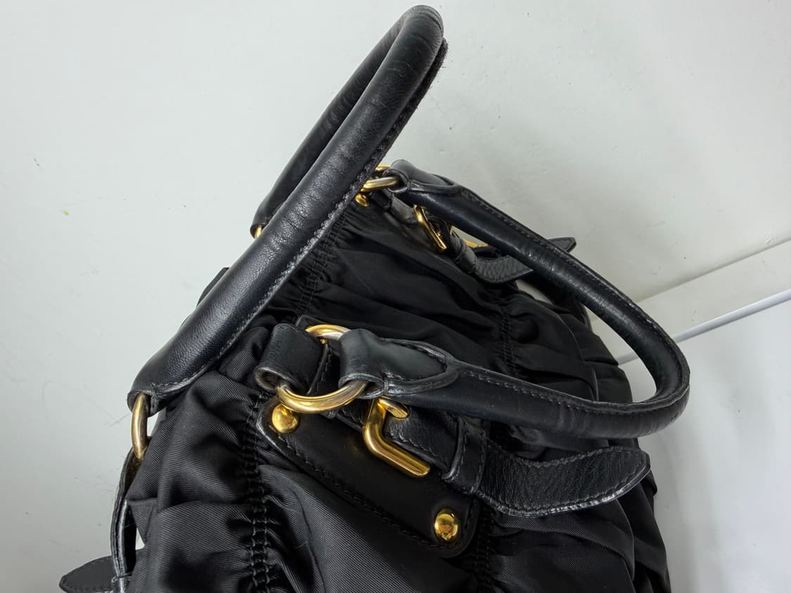 [정품] 프라다 고프레 블랙 나일론 토트백 상품이미지5