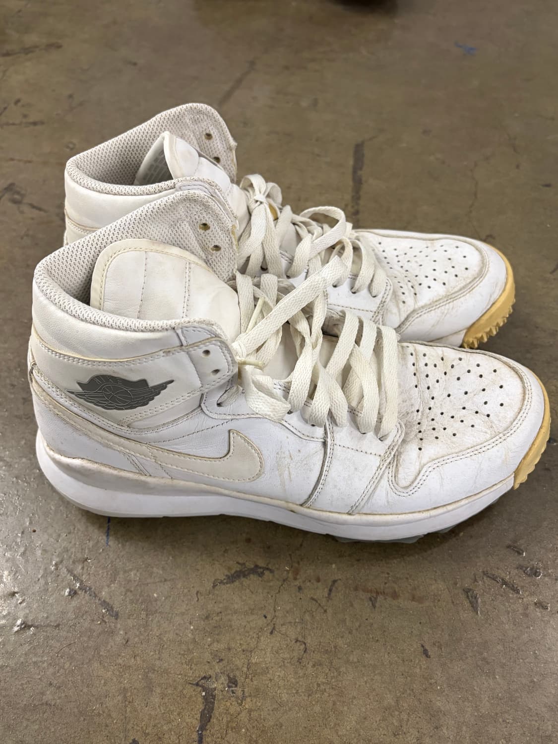 나이키 덩크 올화이트 하이탑 스니커즈 265 상품이미지3