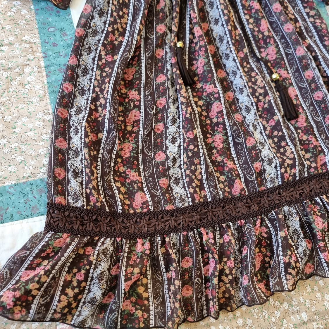 Liz Lisa(리즈리사) 보헤미안 플로럴 오프숄더 원피스 상품이미지4