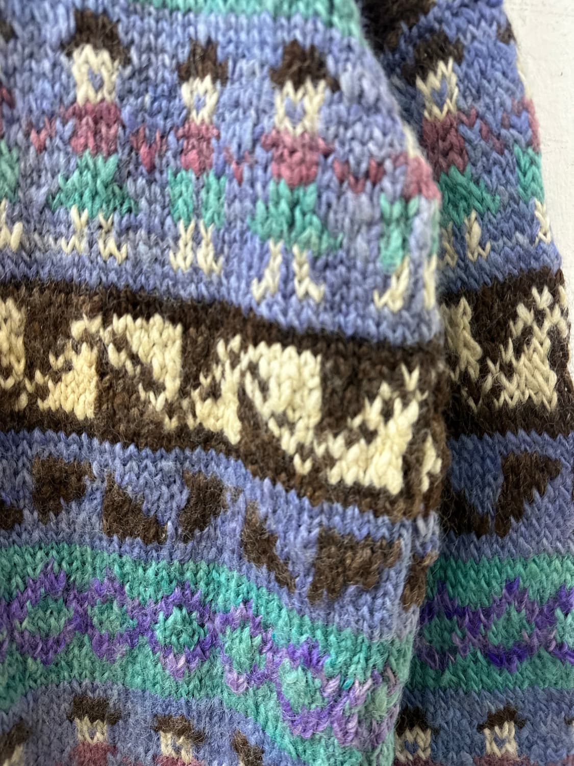 에콰도르 핸드메이드 울100% 빈티지 노르딕 페어아일 스웨터 상품이미지4