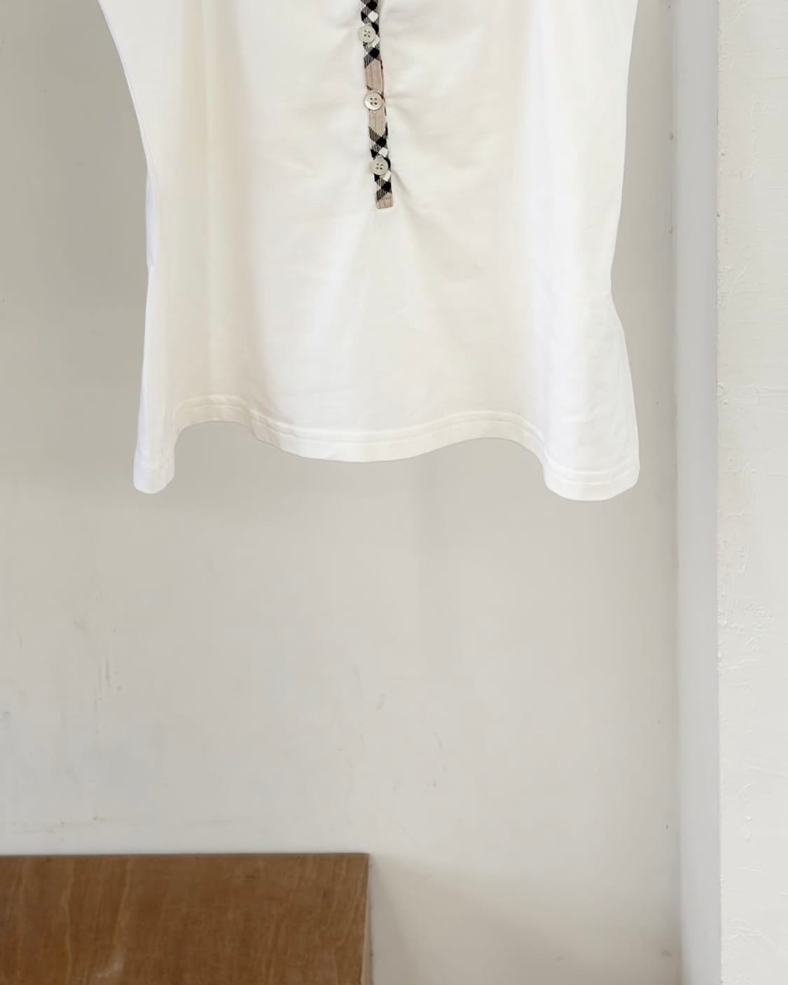 버버리 런던 화이트 노바 체크 슬리브리스 상품이미지5