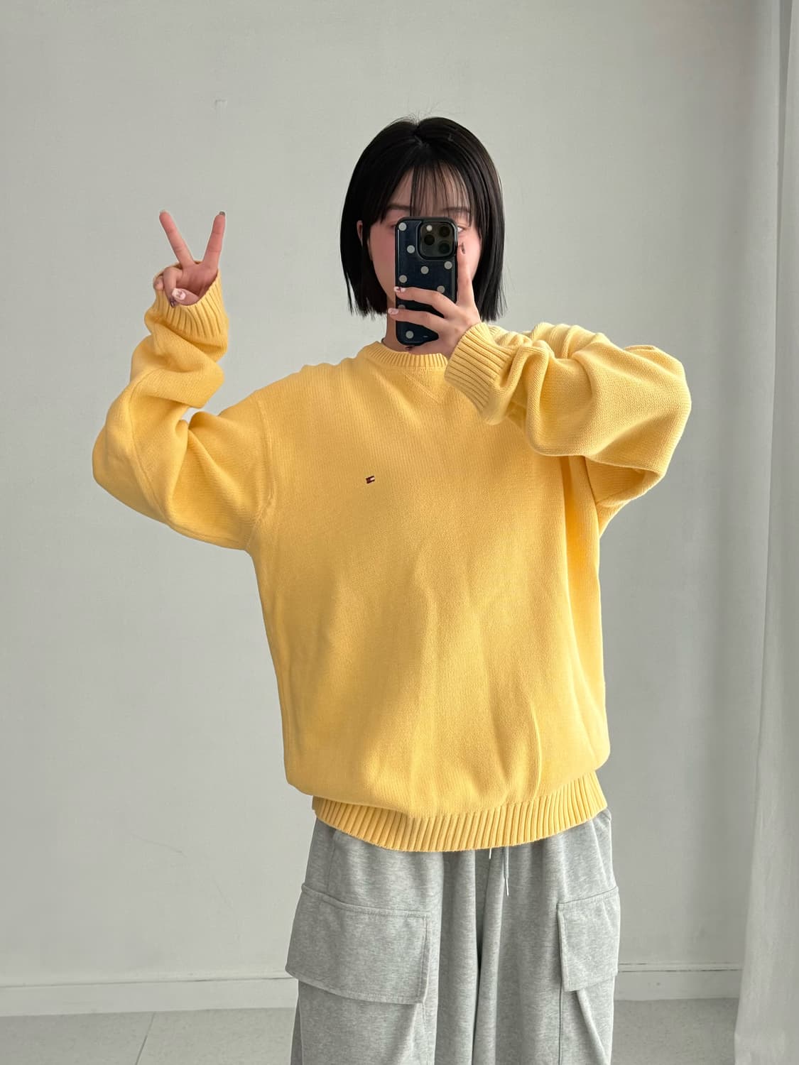 타미힐피거 옐로우 니트 상품이미지4