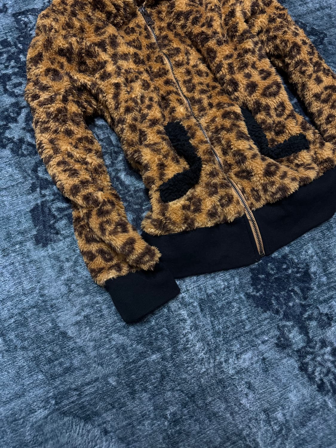 Dig deep cat ear leopard fur hoodie 상품이미지4