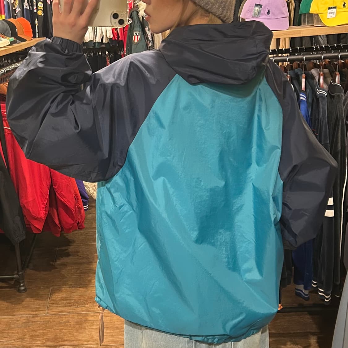 [HI] 나이키 아노락 민트&네이비 상품이미지5