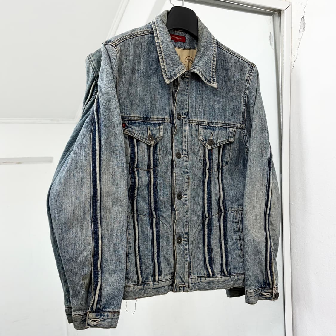 River Island 트리밍 데님 자켓 상품이미지1