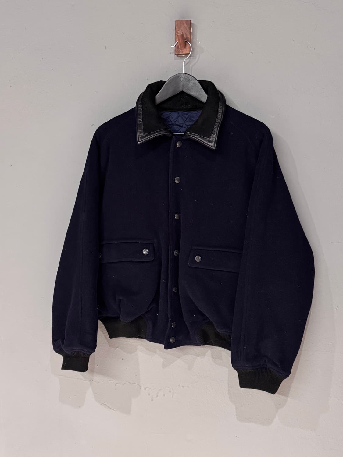 Masayuko Abo 레더카라 봄버자켓  상품이미지1