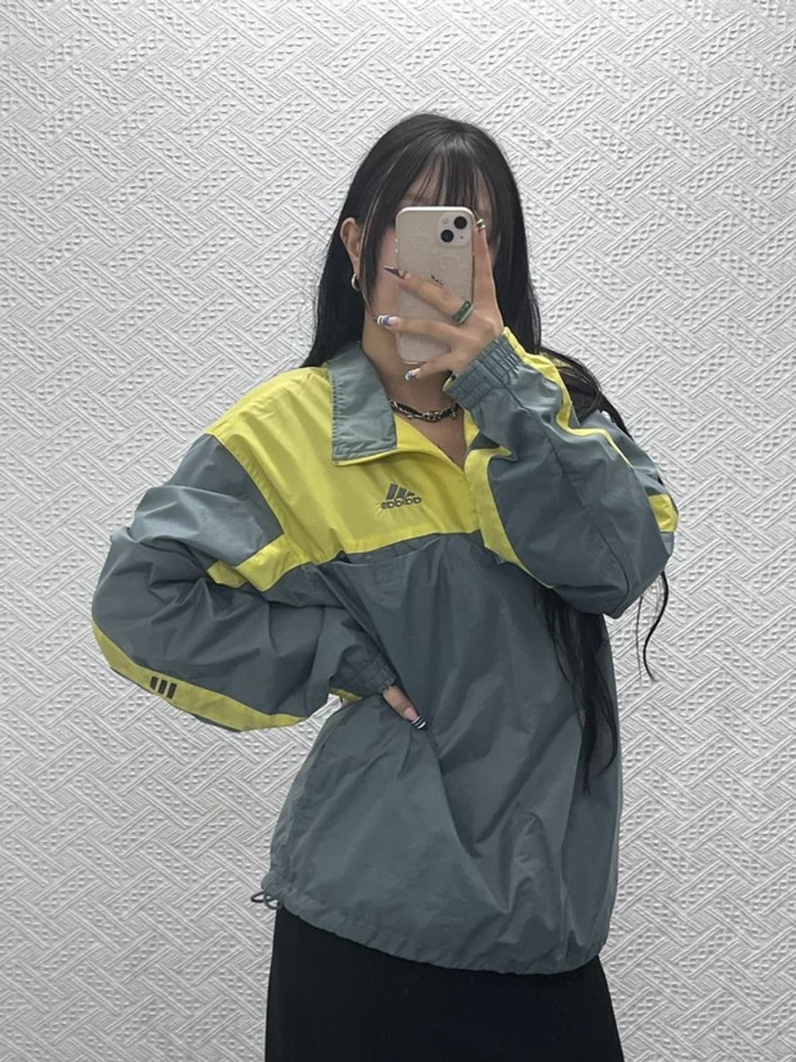 아디다스 올드스쿨 테크웨어 배색 바람막이 아노락 M C07744 상품이미지1