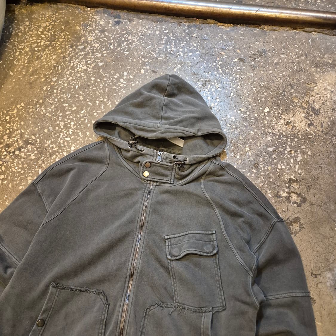 L 피그먼트워싱 오버핏 후드집업  상품이미지7