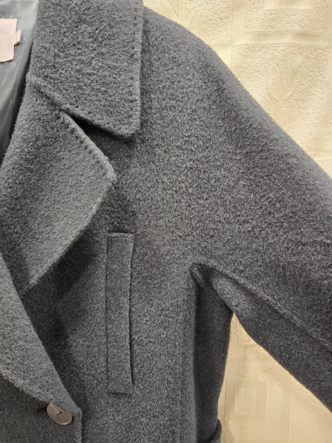 거의새거) 소울 SO.WOOL 핸드메이드 더블 버튼 양모 롱 코트 L(1 상품이미지3