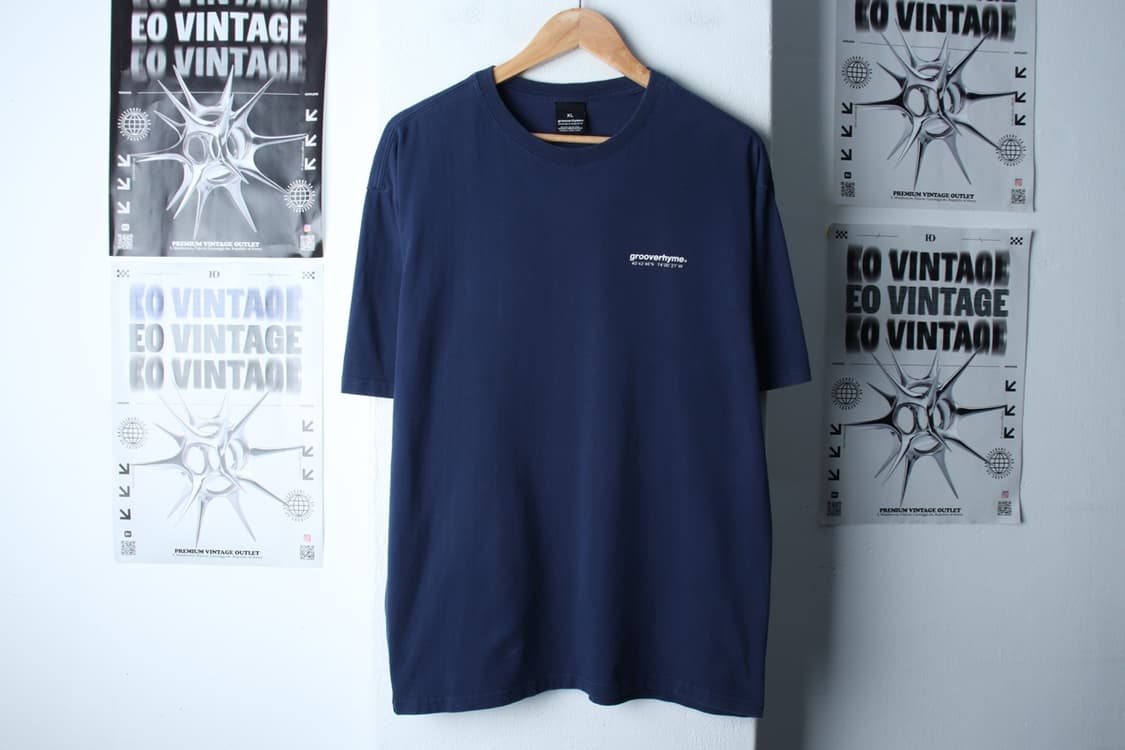 (XL-2XL) 그루브라임 반팔 티셔츠 스몰로고 네이비-H30793 상품이미지2