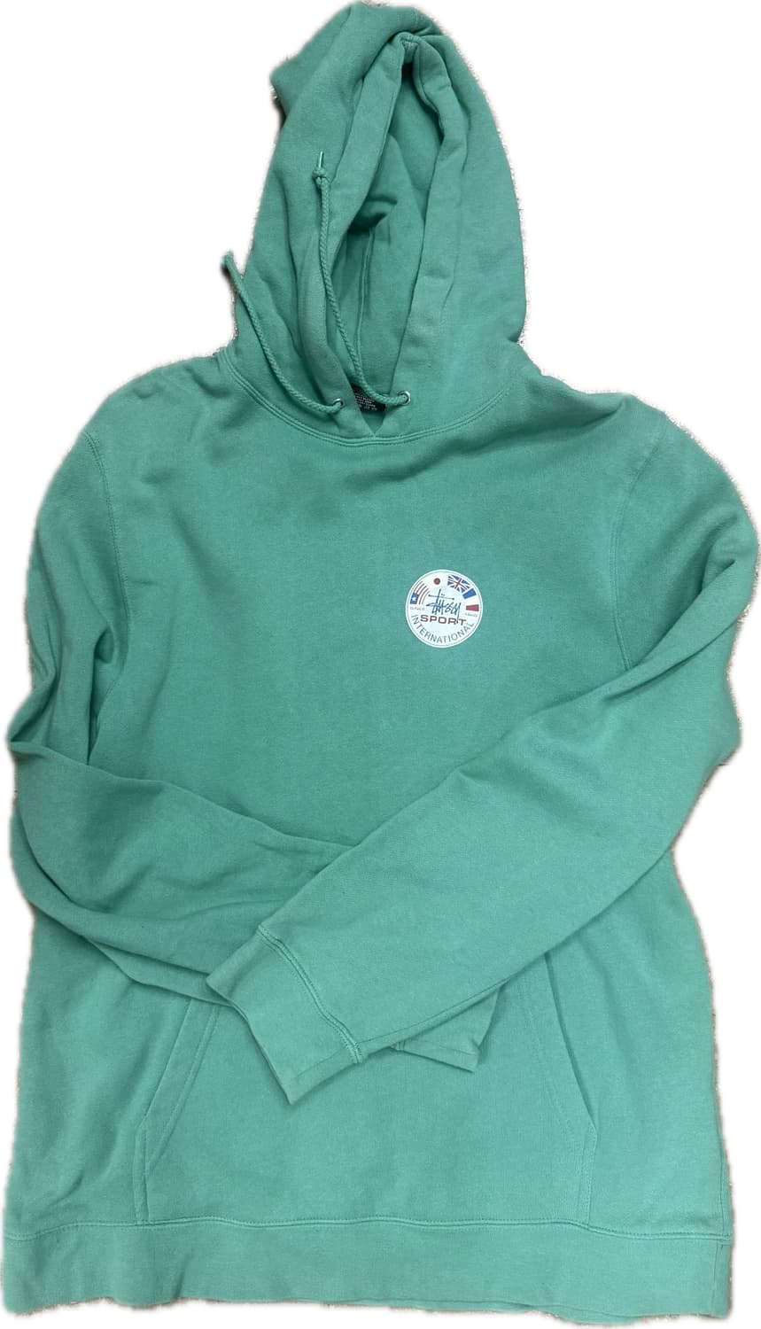 스투시 그린 후드 L 상품이미지1