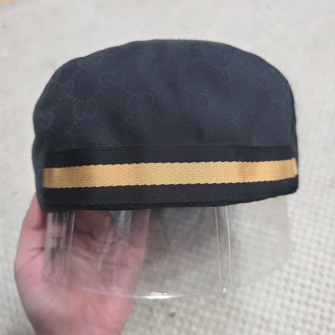 정품) 구찌 블랙 GG패턴 베레모 헌팅캡 모자 상품이미지2