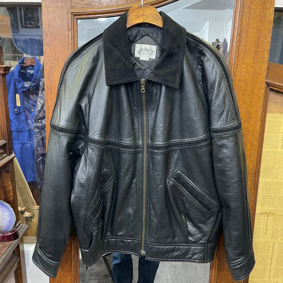 90's Vintage leather jacket 상품이미지2